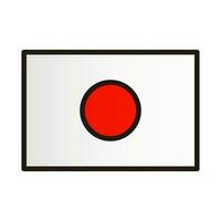 Japanese flag in flat design. Vector. vector