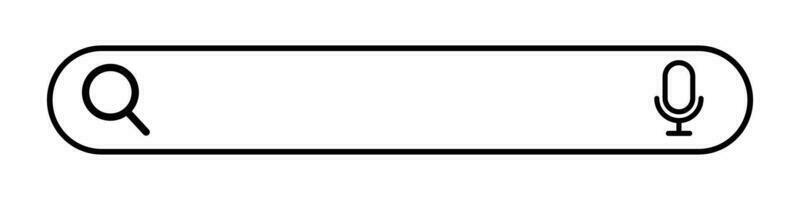 Voice-activated search box. Voice search web search bar. Vector. vector