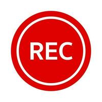 REC button. Video Recording. Vector. vector
