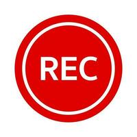 REC button. Video Recording. Vector. vector