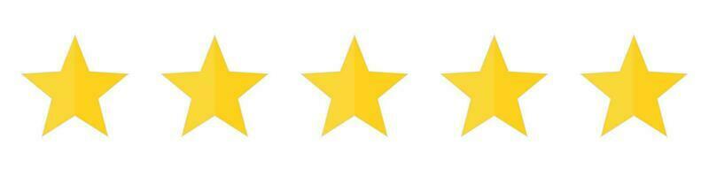 5 star rating icon. Review. Vector. vector