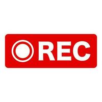 REC button. Video recording button. Vector. vector