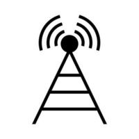 Radio tower and the radio waves they transmit. Vector. vector