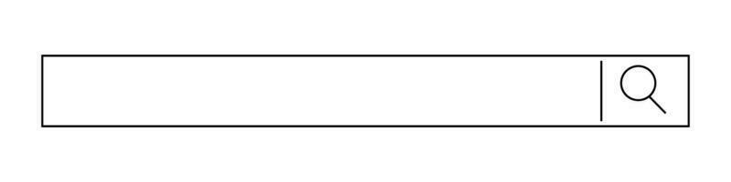 Simple search box. Wide input space. Web search bar. Vector. vector
