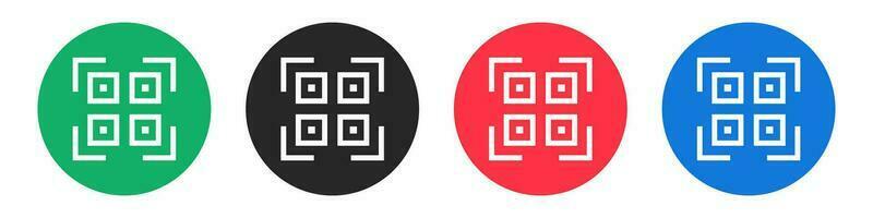 QR code scan icon set. Vector. vector