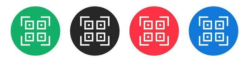 QR code scan icon set. Vector. vector