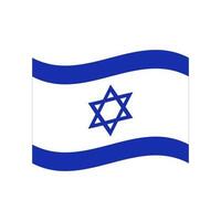 revoloteando israelí bandera. bandera de Israel. vector. vector