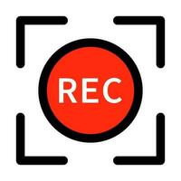 Flat design REC icon. Recording. Vector. vector