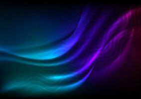 Futuristic technology neon waves abstract vector background