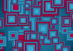 Blue and purple squares abstract tech geometry background vector