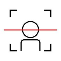 Facial recognition icon. Person scan. Vector. vector