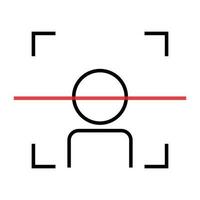 Facial recognition icon. Person scan. Vector. vector