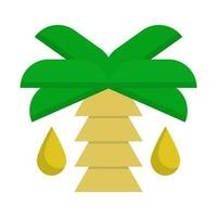 Flat design palm oil icon. Elaeis icon. Vegetable oil. Vector. vector