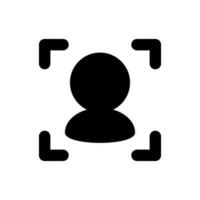 Person authentication silhouette icon. Vector. vector