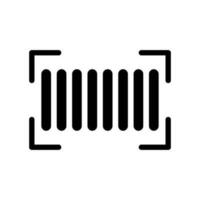 Flat design barcode scan icon. Vector. vector