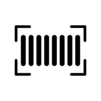 Flat design barcode scan icon. Vector. vector