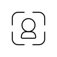 Simple biometric or facial recognition icon. Vector. vector