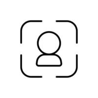 Simple biometric or facial recognition icon. Vector. vector