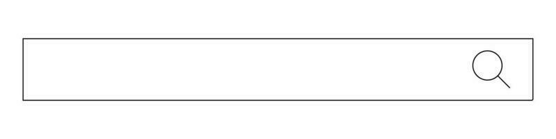 Thin line search box icon. Input field for Internet and web search. Vector. vector