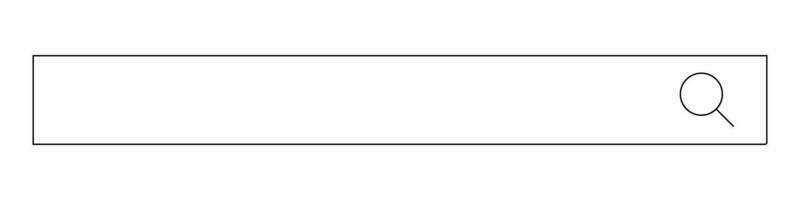Delgado línea buscar caja icono. entrada campo para Internet y web buscar. vector. vector