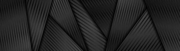 Abstract black glossy smooth stripes corporate banner vector