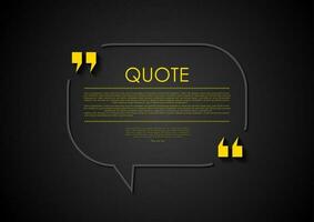 Quote speech bubble abstract design vector