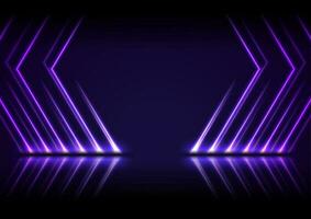 Ultraviolet neon laser lines technology modern background vector