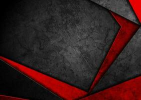 Red and dark grey grunge abstract tech corporate background vector
