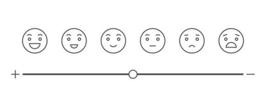 Feedback emoji infographic, Level of satisfaction rating for service vector