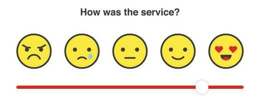 Feedback emoji infographic, Level of satisfaction rating for service vector