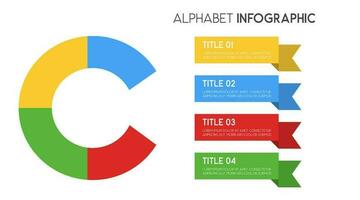 letra C vector alfabeto y otro elementos para infografia