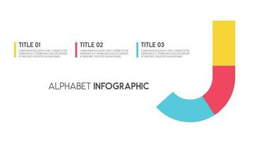 Letter J vector alphabet and other elements for infographics