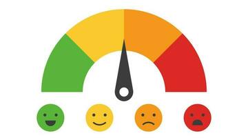 Rating scale horizontal gauge measurement assessment level. vector