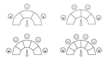 Rating scale horizontal gauge measurement assessment level vector