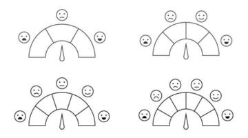 Rating scale horizontal gauge measurement assessment level vector