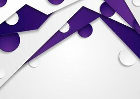 Violet and white abstract geometric corporate background vector