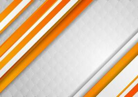 Corporate abstract geometric background with orange stripes vector