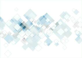 Blue and grey tech geometric abstract background with squares vector