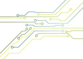 Tech bright circuit board background vector