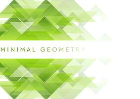 Green triangles tech abstract minimal geometry background vector