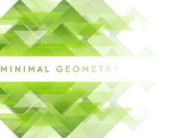 Green triangles tech abstract minimal geometry background vector