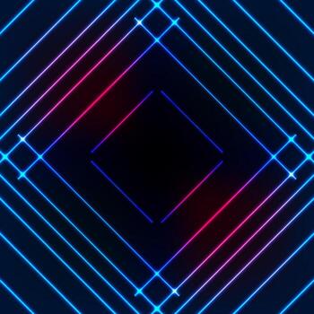 Glowing neon pattern from minimal laser lines tech background vector