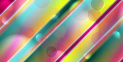 Multicolored smooth stripes and bokeh abstract background vector