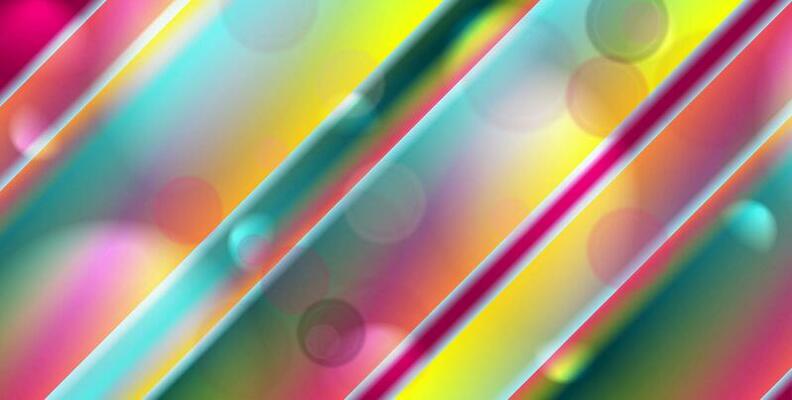Multicolored smooth stripes and bokeh abstract background