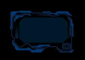 Dark blue technology futuristic HUD display interface background vector