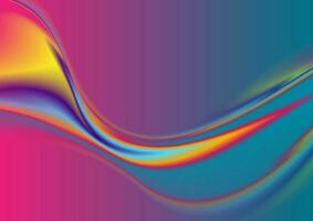 Colorful flowing liquid thermal waves abstract background vector