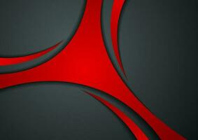 Abstract corporate background with red waves vector