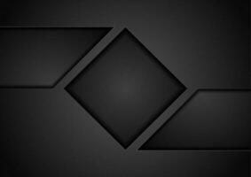Black hi-tech concept abstract background with square vector