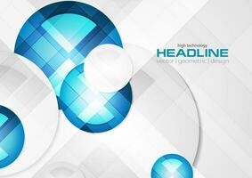 Abstract blue geometric corporate concept background vector