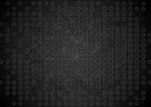resumen tecnología negro hexágonos textura antecedentes vector